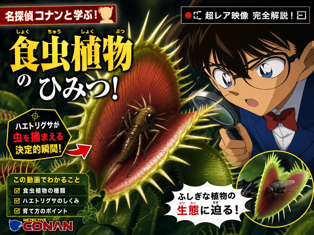 幼女漫画植物视频教程-食虫植物捕蝇草养护